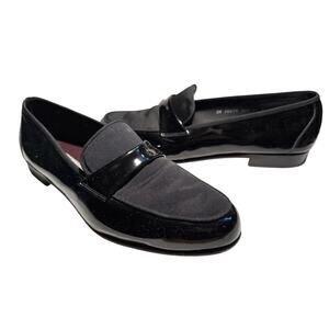 Salvatore Ferragamo Dean Patent Leather Tuxedo Shoes size 13ee